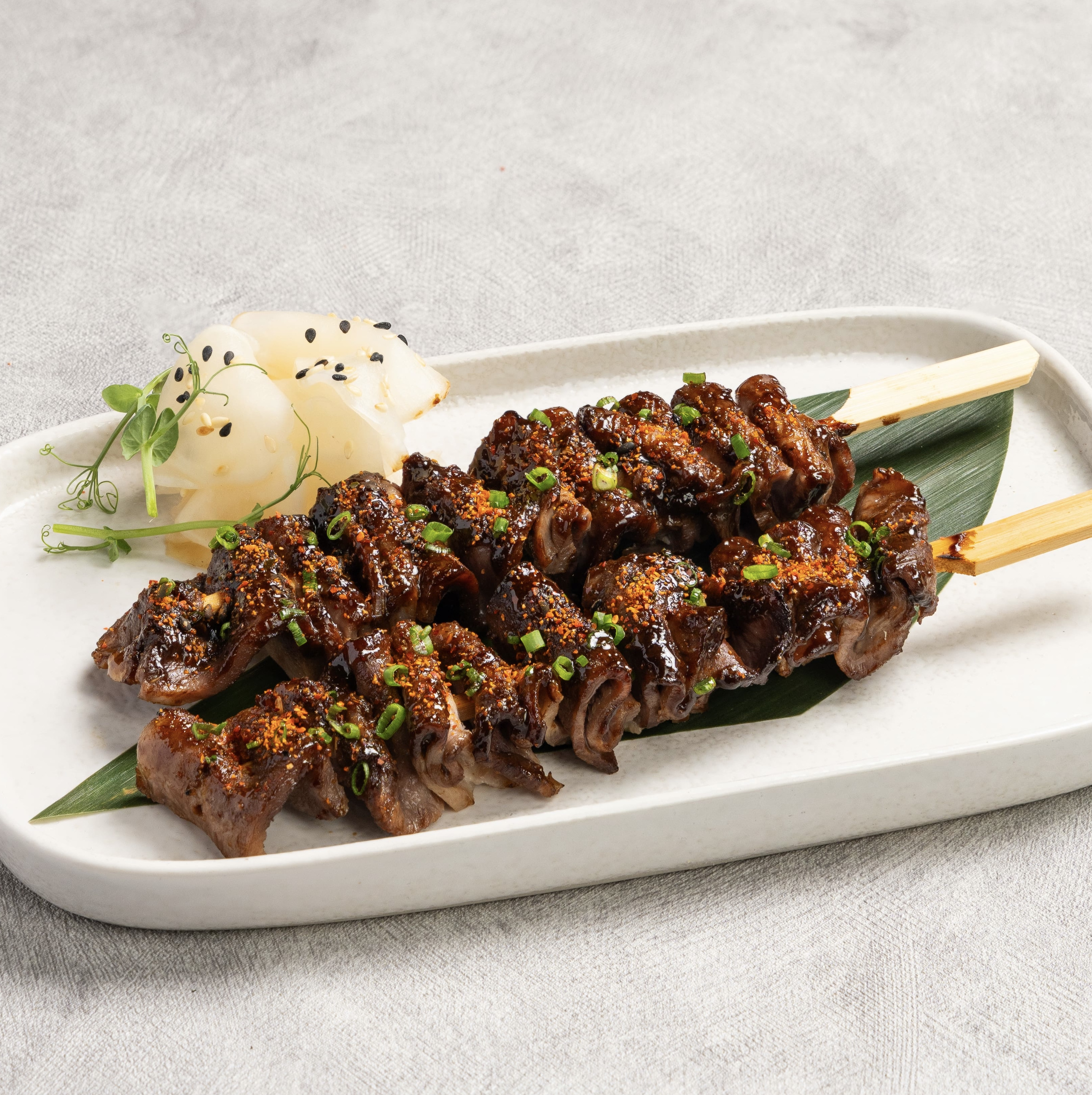 Black Garlic Beef Tongue Skewer