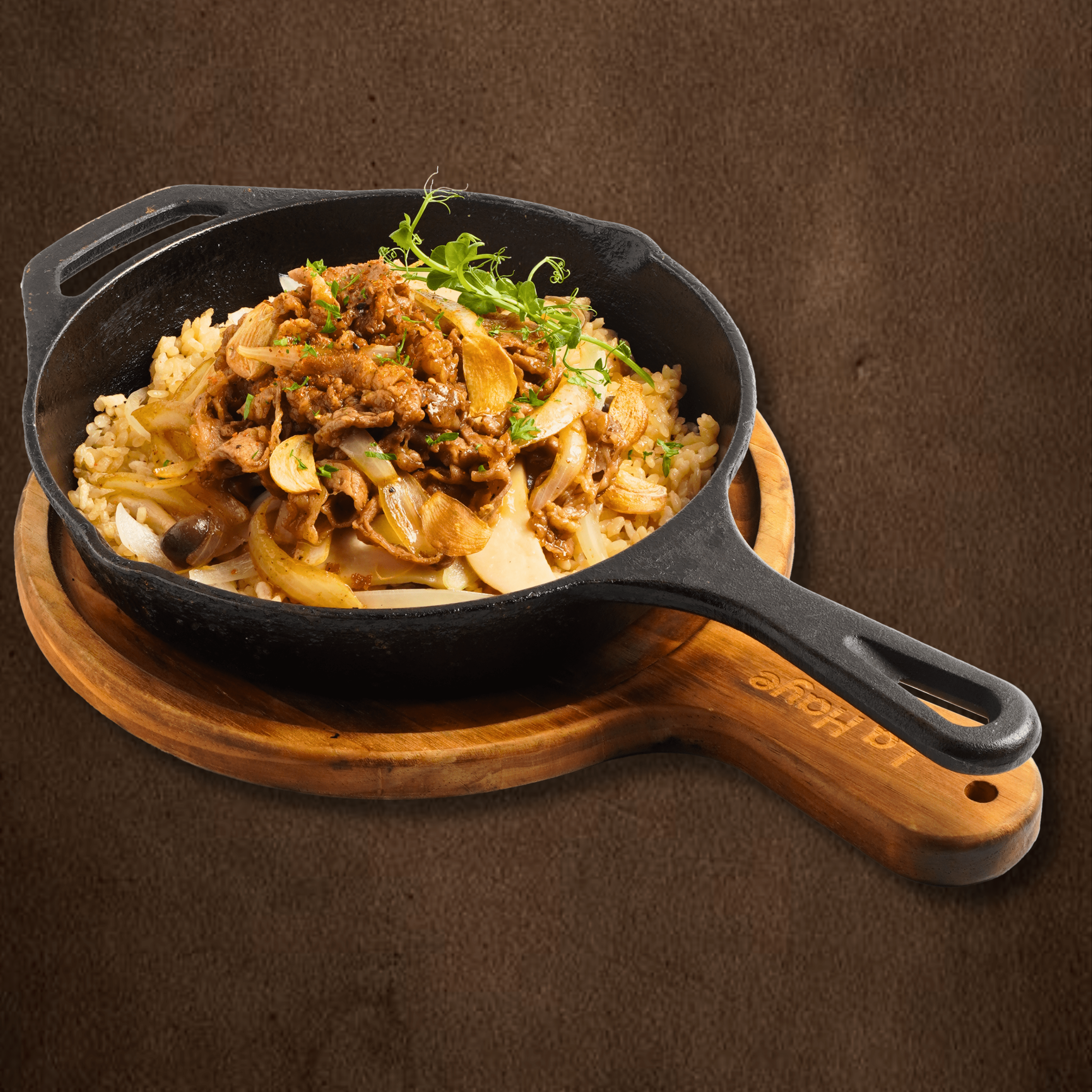 Japanese Rice, Beef Pepper Sauce